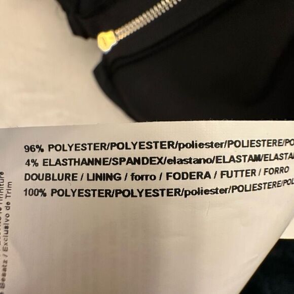 Joseph Ribkoff Sleeveless Studded Zipper Knee Length Black Shift Dress SZ 4 - Picture 5 of 5